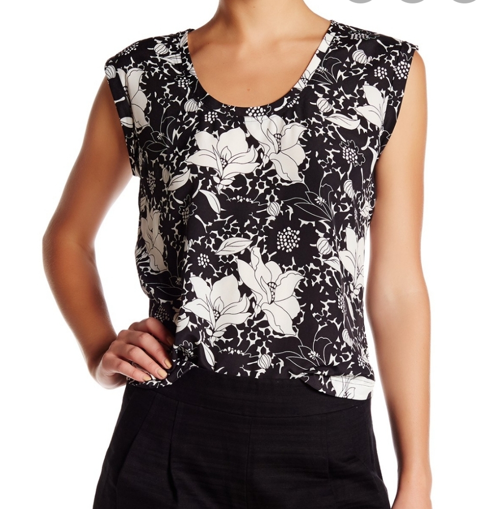 J. Crew Black & White Blouse